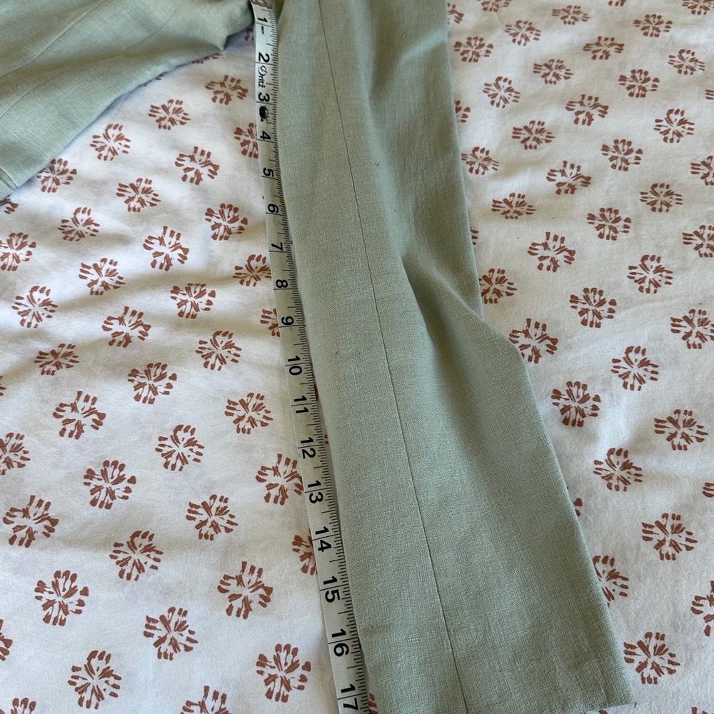 NWT Abercrombie & Fitch Linen Cotton Blend Blazer - Light Sage Green size XS - Picture 14 of 15